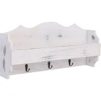 vidaXL Wandkapstok 50x10x23 cm hout wit