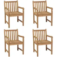 vidaXL Tuinstoelen 4 st massief teakhout