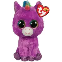 TY Beanie Boos Rosette, eenhoorn, paars, wit, zijde, China, 92 mm, 104 mm