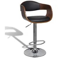 vidaXL Tabouret de bar bois courbé et similicuir241053
