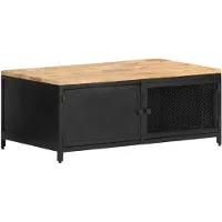 vidaXL Salontafel 90x50x37 cm massief ruw mangohout