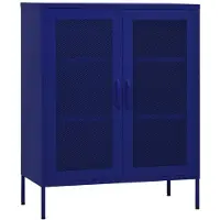 vidaXL Opbergkast 80x35x101,5 cm staal marineblauw
