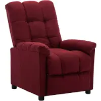 vidaXL Fauteuil verstelbaar stof wijnrood