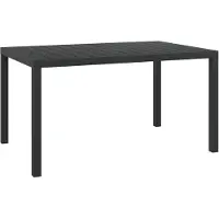 vidaXL Tuintafel 150x90x74 cm HKC aluminium zwart