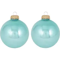 Merkloos 16x Glanzende blauwe kerstboomversiering kerstballen van glas 7 cm - Kerstbal