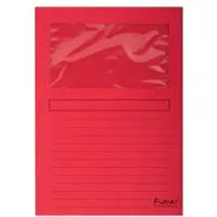 Exacompta FOREVER Pak van 100 venstermappen 120g/m2 - 22x31cm voor A4 - Rood - 50105E