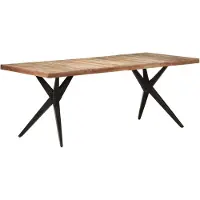 vidaXL Eettafel 200x90x76 cm massief gerecycled hout