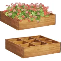 vidaXL Lit surélevéde jardin à herbes Bois d'acacia massif 60x60x15 cm