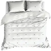 De Witte Lietaer Dekbedovertrek De Witte Lietaer Butterflies Meteorit Off White Satijn