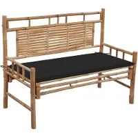 vidaXL Tuinbank met kussen, 120 cm, bamboe