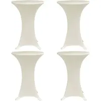 vidaXL Statafelhoes 4 st stretch Ø60 cm crème