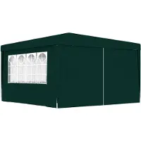 vidaXL Partytent met zijwanden professioneel 90 g/m² 4x4 m groen