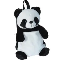 Wild republic Rugzak Panda Junior 2,7 Liter Pluche Zwart/wit