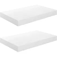 vidaXL Wandschappen zwevend 2 st 40x23,5x3,8 cm MDF hoogglans wit