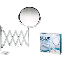 Gerimport Wandspiegel - make-up spiegel - 2x vergrotend - D17 cm - metaal - Spiegels