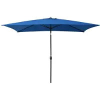 vidaXL Parasol met metalen paal 300x200 cm azuurblauw