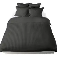 De Witte Lietaer Dekbedovertrek Zygo Ebony Satijn-200 x 200 / 220 cm | 2-Persoons