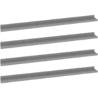 vidaXL Wandschappen 4 st 100x9x3 cm grijs