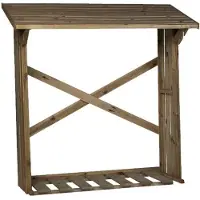 Intergard Houtberging haardhout 180x180x70 cm met vloer – geïmpregneerd grenen