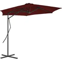 vidaXL Parasol met stalen paal 300x230 cm bordeauxrood