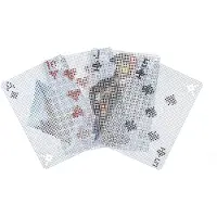Kikkerland speelkaarten Pixel 9 x 6,5 cm PVC 53-delig