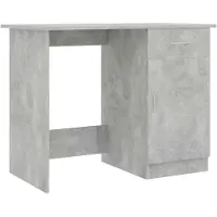 vidaXL Bureau 100x50x76 cm bewerkt hout betongrijs