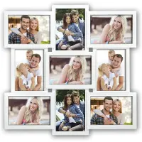Zep - Multi fotolijst Santander wit voor 9 foto's 13x18 (52x52cm) - XB14W