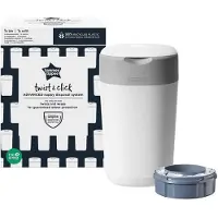 Tommee tippee Twist & Click luieremmer - voor maximaal 33 luiers - 1 navulcassette - wit