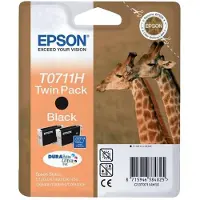 Epson T0711 Twin Pack - 2-pack - hoge capaciteit (BK)