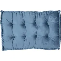 Clayre & Eef Blauwe Palletkussen Met Foam 80*120*12 Cm Van 100% Polyester