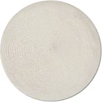 Zeller 4x Ronde onderleggers/placemats voor borden creme 38 cm - Placemats