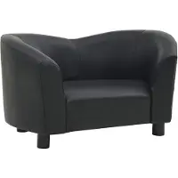 vidaXL Hondenbank 67x41x39 cm kunstleer zwart