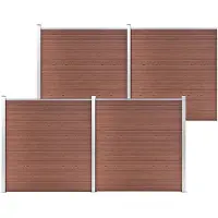 vidaXL Schutting 699x186 cm HKC bruin