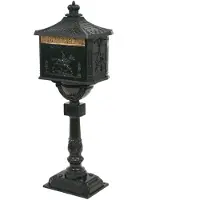 vidaXL Staande brievenbus vintage stijl roestbestendig aluminium groen