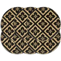 vidaXL Placemats 6 st rond 38 cm jute zwart