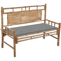 vidaXL Tuinbank met kussen 120 cm bamboe