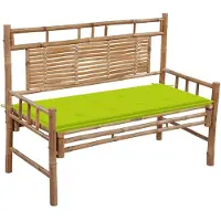 vidaXL Tuinbank met kussen, 120 cm, bamboe