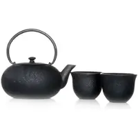Cosy & Trendy Fuko Black Theepot + 2 Theekopjes