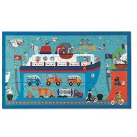 Scratch Puzzel - Ferry Boot - 60X36Cm - 60 Stukjes - 4 Jaar