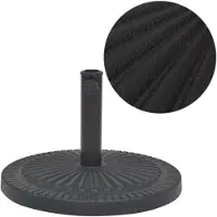 vidaXL Parasolvoet rond 14 kg hars zwart