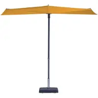 Madison Balkonparasol Sun Wave 300x150 cm goudgeel