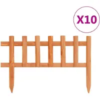 vidaXL Gazonranden 10 st 4,4 m vurenhout