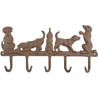 Super Merchant Hanger 5 honden gietijzer 35,5x2,5x17,5 cm