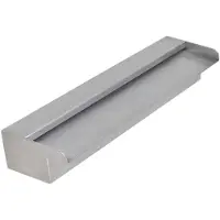vidaXL Zwembadwaterval rechthoekig 45 cm roestvrij staal
