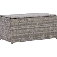 vidaXL Tuinbox 100x50x50 cm poly rattan grijs