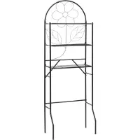 vidaXL Badkamerrek 60x33x174 cm zwart