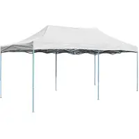 vidaXL Partytent inklapbaar 3x6 m staal wit