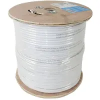 Technetix Netwerk en coax kabel | 100 meter (Cat6, Wit)