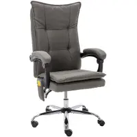 vidaXL Kantoormassagestoel stof grijs