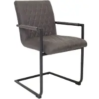 Dimehouse Eetkamerstoel Dean | textiel grijs 63x52x88x63 cm eetkamerstoelen | NADUVI